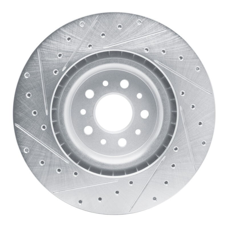 Ram Promaster City Brake Rotor (1) - Front Right - R1 Concepts - Drilled & Slotted - Silver - `15-`22